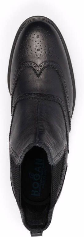 Hogan leather Chelsea boots Black