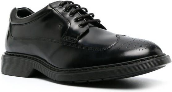Hogan leather lace-up Oxford shoes Black
