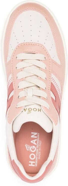 Hogan leather low-top sneakers Pink