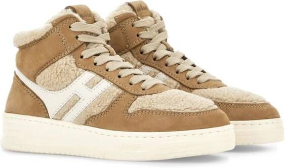 Hogan logo-embellished high-top sneakers Neutrals