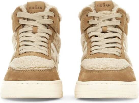 Hogan logo-embellished high-top sneakers Neutrals