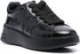 Hogan logo-embossed 45mm lace-up leather sneakers Black - Thumbnail 1