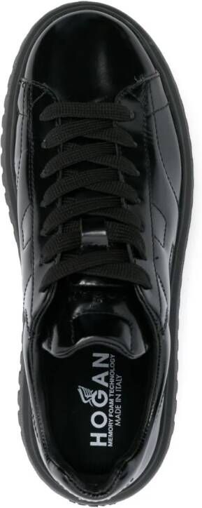 Hogan logo-embossed low-top platform sneakers Black