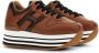 Hogan logo-patch lace-up sneakers Brown - Thumbnail 2