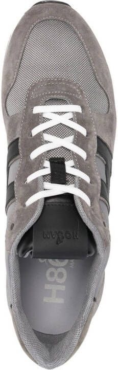 Hogan logo-patch low-top sneakers Grey