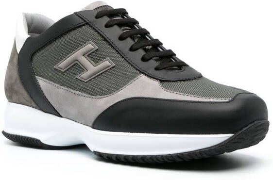 Hogan logo-patch low-top sneakers Grey