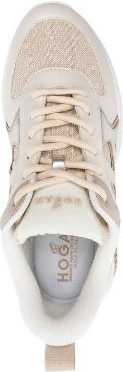 Hogan logo-patch low-top sneakers Neutrals