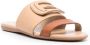 Hogan logo-plaque open toe sandals Brown - Thumbnail 2