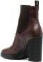 Hogan logo-tab leather ankle boots Brown - Thumbnail 3