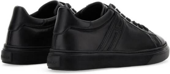 Hogan low-top tonal leather sneakers Black