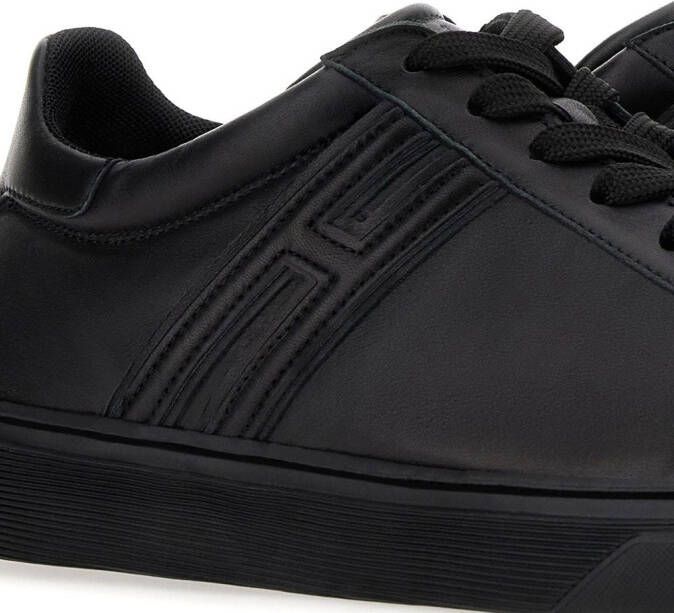 Hogan low-top tonal leather sneakers Black