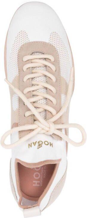Hogan mesh-panelled logo-print sneakers White