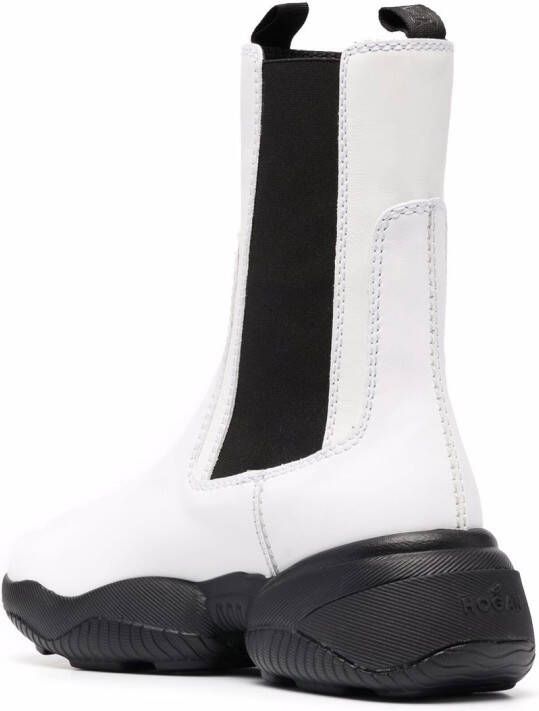 Hogan mid-calf leather boots White