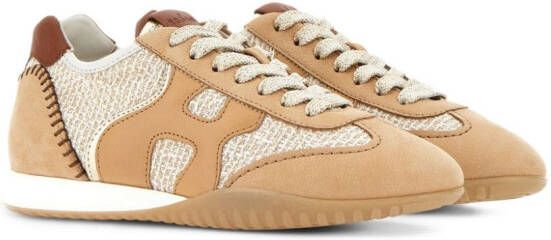 Hogan Olympia-Z nubuck leather sneakers Brown