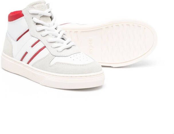 Hogan panelled high-top sneakers White