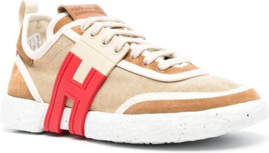 Hogan panelled lace-up sneakers Neutrals