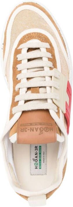 Hogan panelled lace-up sneakers Neutrals