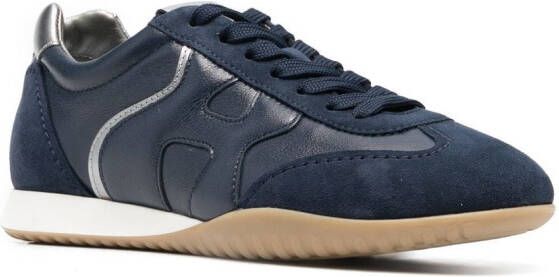 Hogan panelled leather sneakers Blue