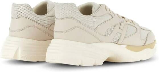 Hogan panelled leather sneakers Neutrals