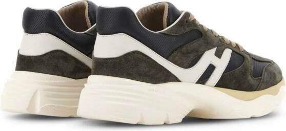 Hogan panelled suede sneakers Grey