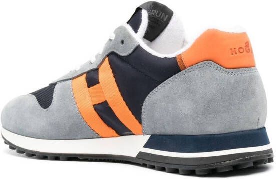 Hogan panelled suede sneakers Grey