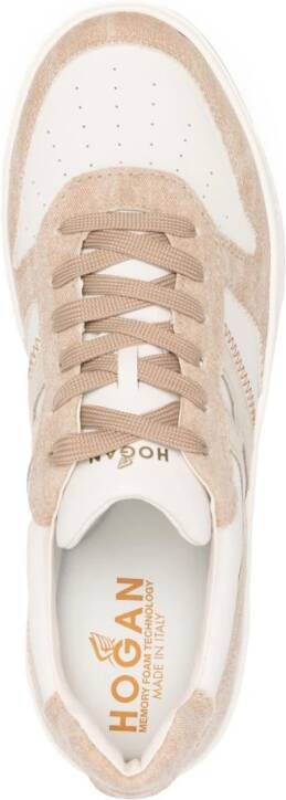 Hogan panelled suede sneakers Neutrals