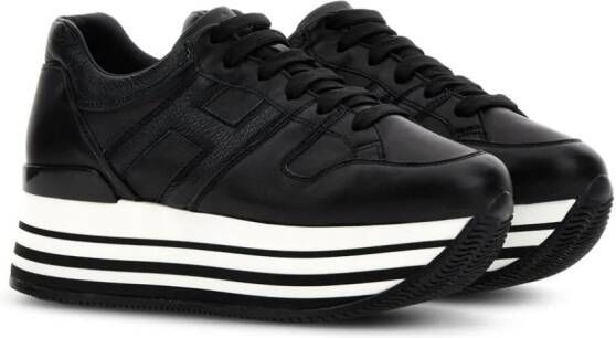Hogan platform-sole lace-up sneakers Black