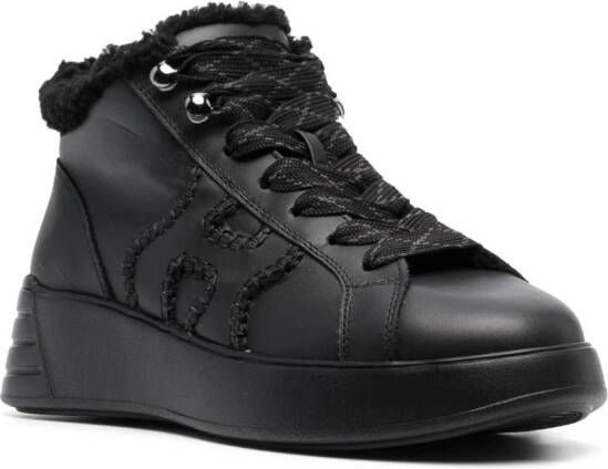 Hogan Rebel hi-top leather sneakers Black