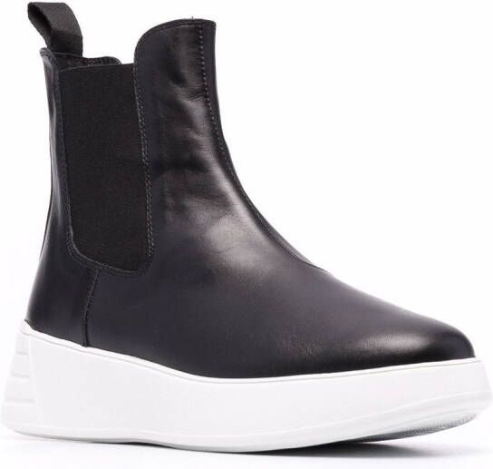 Hogan Rebel leather Chelsea boots Black