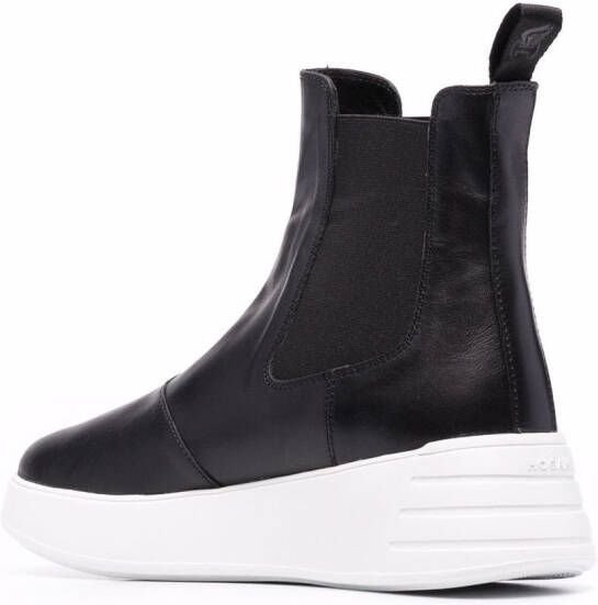 Hogan Rebel leather Chelsea boots Black