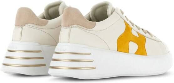 Hogan Rebel leather sneakers Neutrals