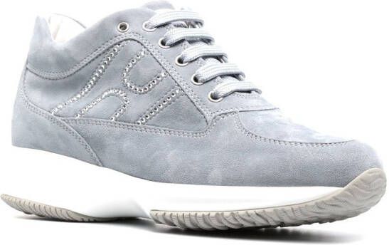 Hogan rhinestone-embellished sneakers Blue