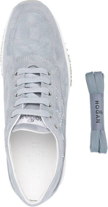 Hogan rhinestone-embellished sneakers Blue