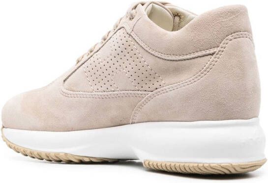 Hogan suede lace-up sneakers Neutrals