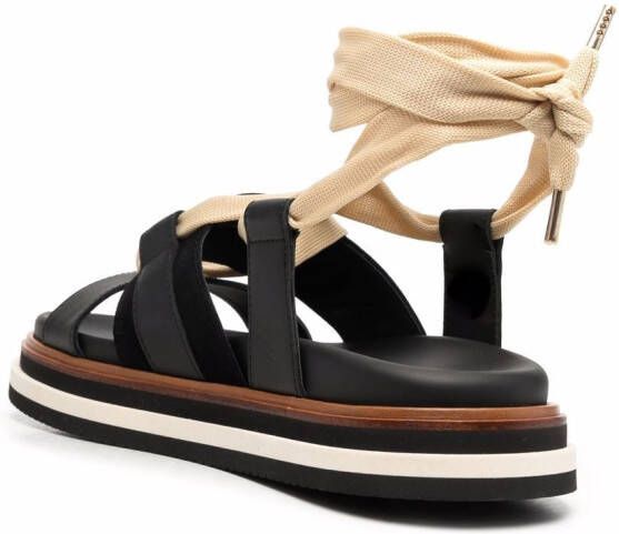 Hogan tie-strap sandals Black