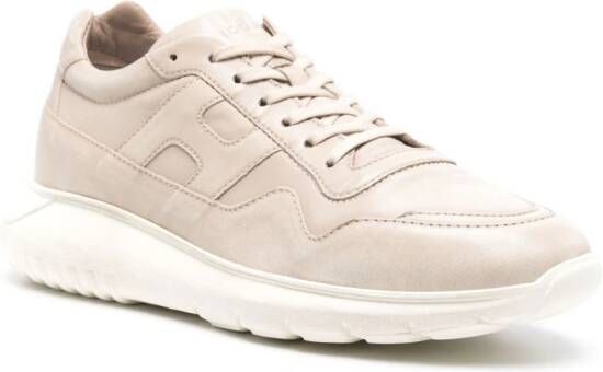 Hogan tonal leather sneakers Neutrals