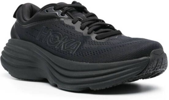 HOKA Bondi 8 logo-embroidered sneakers Black