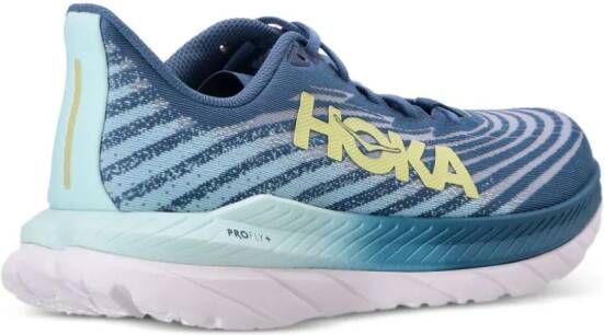 HOKA Mach 5 colour-block jacquard sneakers Blue