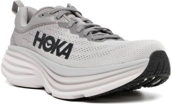 HOKA appliqué-logo low-top sneakers Grey