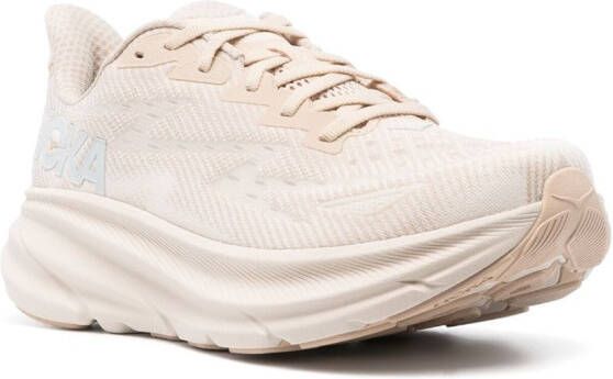 HOKA Clifton 9 low-top running sneakers Neutrals
