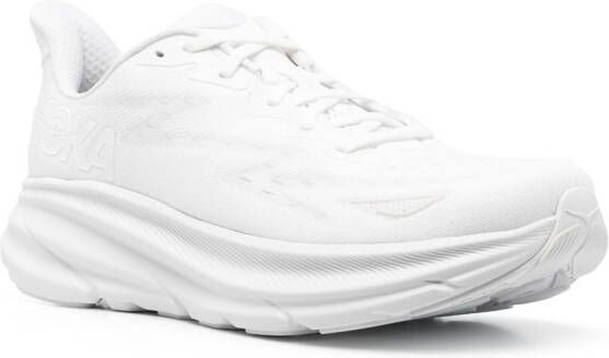 HOKA Clifton 9 chunky-sole sneakers White