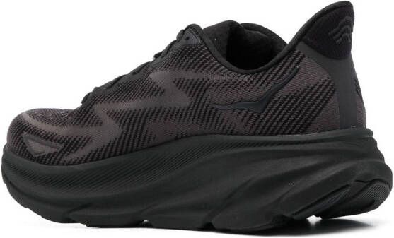 HOKA mesh-panel lace-up sneakers Black