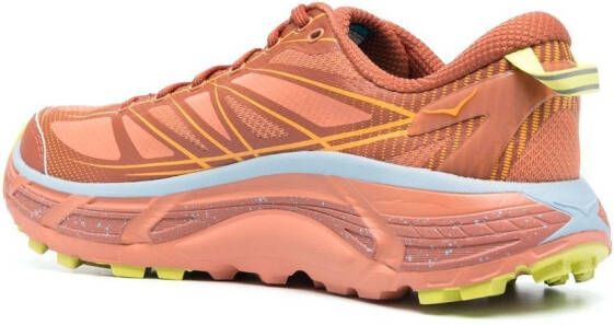 HOKA panelled lace-up sneakers Orange