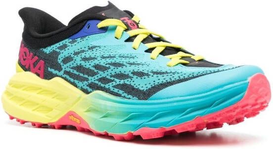 HOKA Speedgoat 5 panelled lace-up sneakers Blue