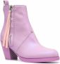 Honey Fucking Dijon leather ankle boots Pink - Thumbnail 2