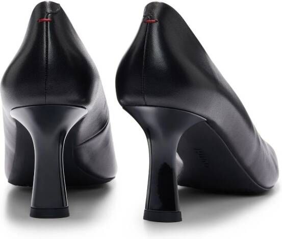 HUGO 70mm pointed-toe leather pumps Black