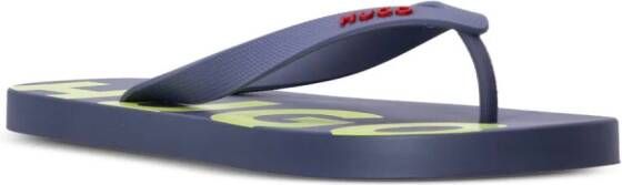 HUGO Arvel logo-print flip flops Blue