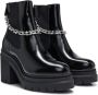 HUGO spiked-edge chain-trim chelsea boots Black - Thumbnail 2