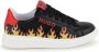 HUGO KIDS flame-print leather sneakers Black - Thumbnail 2