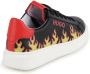 HUGO KIDS flame-print leather sneakers Black - Thumbnail 3